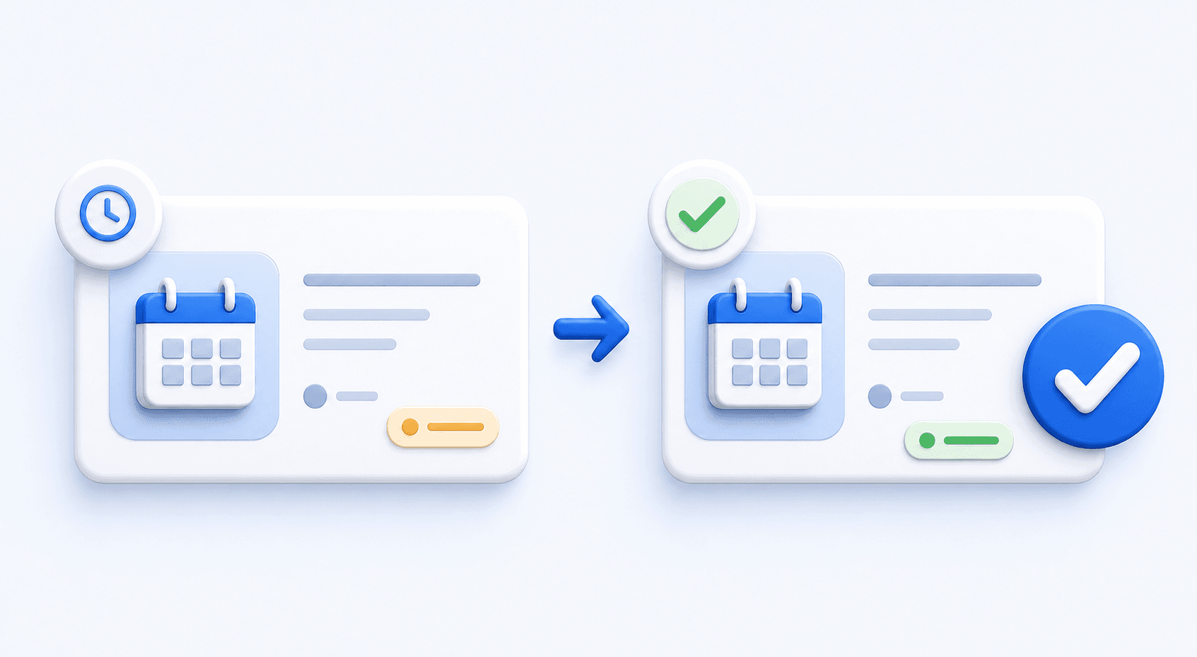 Pending booking request changing into an approved booking
